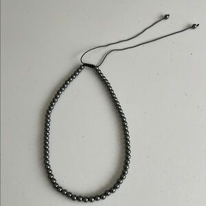 Adjustable Black Beaded Necklace